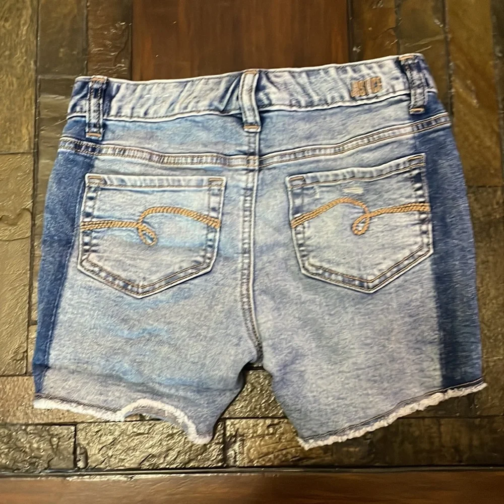 Girl’s Justice Distress Blue Jeans Shorts Slim Cut